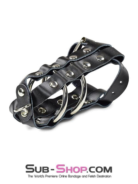 1797DL-SIS      Sissy Minx Lockable Leather Cock & Balls Cage with Lead Ring Tip Sissy   , Sub-Shop.com Bondage and Fetish Superstore