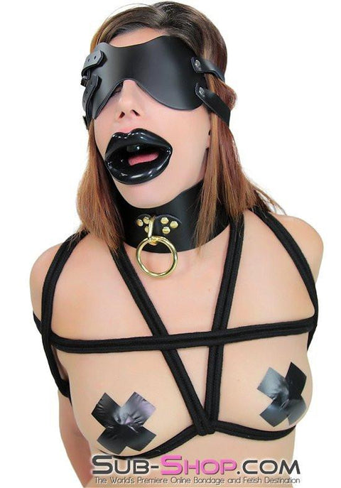 1800AE      Rag Doll Gothic Black Sex Doll Lips Open Mouth Gag Gags   , Sub-Shop.com Bondage and Fetish Superstore