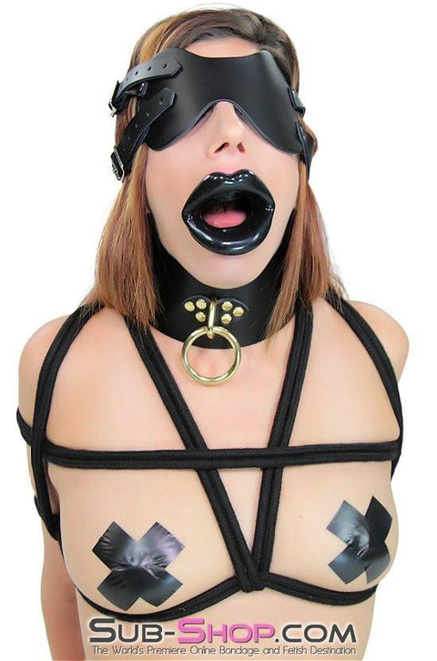 1800AE      Rag Doll Gothic Black Sex Doll Lips Open Mouth Gag Gags   , Sub-Shop.com Bondage and Fetish Superstore