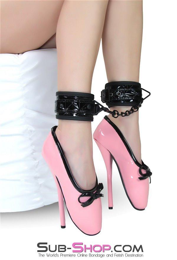 1804DL      Black Diamond Padded Ankle Bondage Cuffs with Black Hardware Wrist and Ankle Bondage   , Sub-Shop.com Bondage and Fetish Superstore