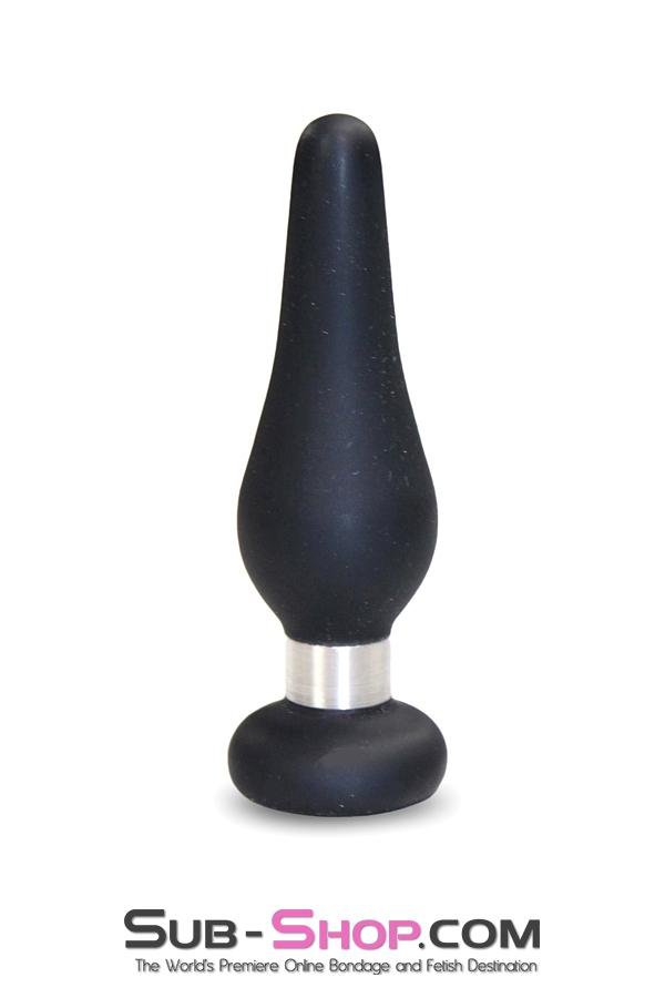 1813M      Medium Black Flare Silicone Anal Plug Anal Toys   , Sub-Shop.com Bondage and Fetish Superstore
