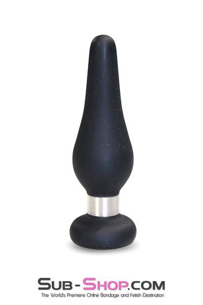 0269M Small Black Flare Silicone Anal Plug Anal Toys , Sub-Shop.com Bondage and Fetish Superstore