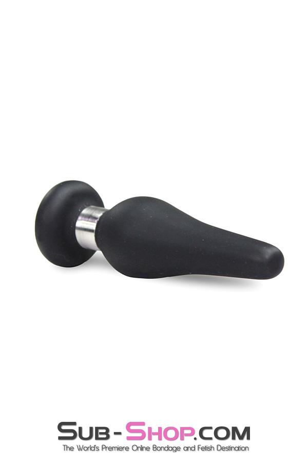 1813M      Medium Black Flare Silicone Anal Plug Anal Toys   , Sub-Shop.com Bondage and Fetish Superstore