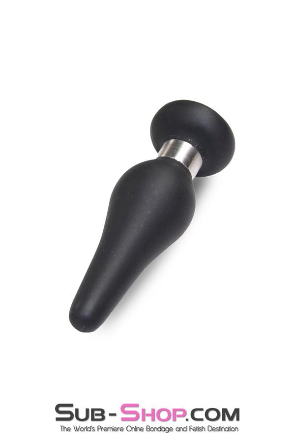 1813M      Medium Black Flare Silicone Anal Plug Anal Toys   , Sub-Shop.com Bondage and Fetish Superstore