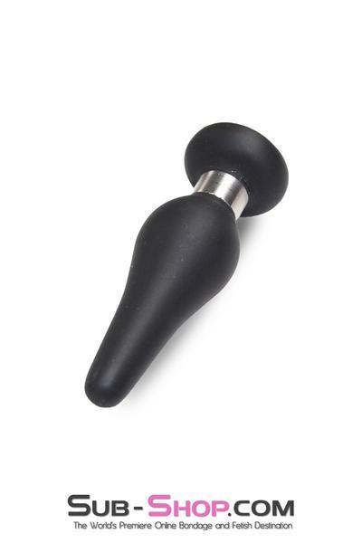 0269M Small Black Flare Silicone Anal Plug Anal Toys , Sub-Shop.com Bondage and Fetish Superstore