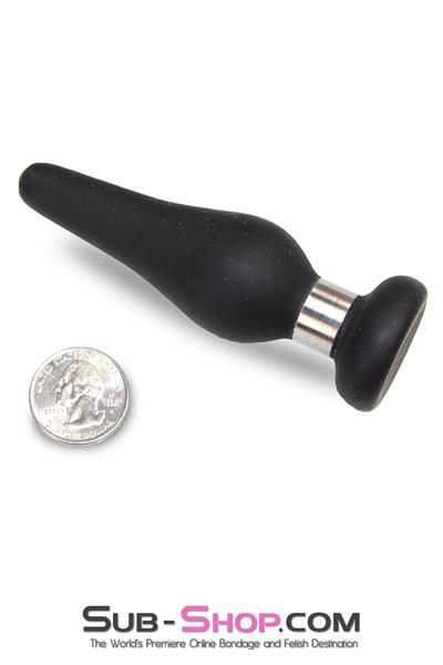 1813M-SIS      Sissy Bondage Toy Medium Black Flare Silicone Anal Plug Sissy   , Sub-Shop.com Bondage and Fetish Superstore