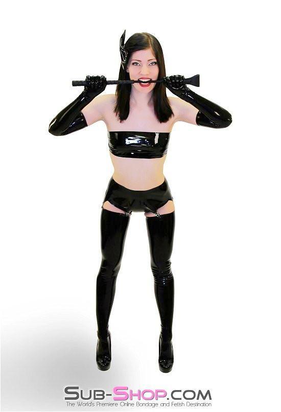 2975D      Black Latex Garter Belt Latex   , Sub-Shop.com Bondage and Fetish Superstore