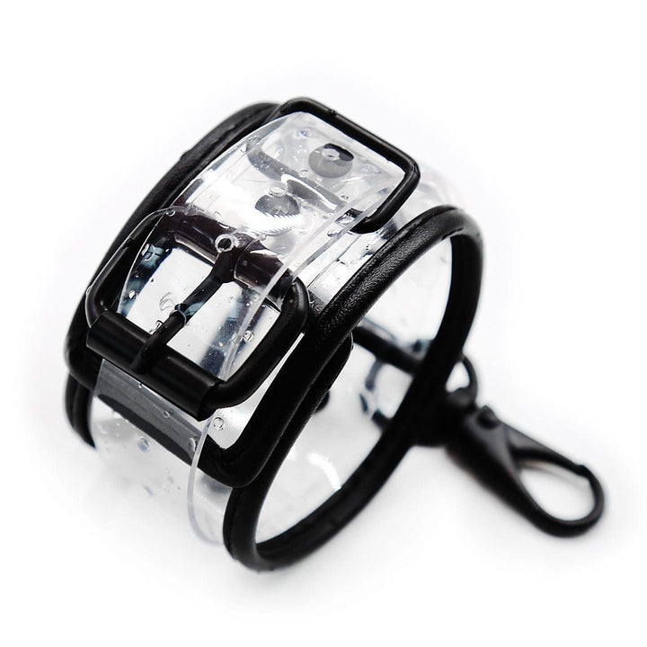1829MQ      Clearly Comfy Wrist Cuffs with Black Hardware, Padded Edge and Connection Clips Cuffs   , Sub-Shop.com Bondage and Fetish Superstore