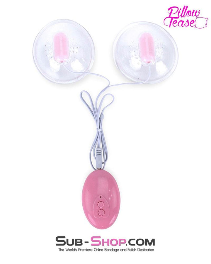 0182E      Pink Vibrating Nipple Stimulator Cups Nipple Suction   , Sub-Shop.com Bondage and Fetish Superstore