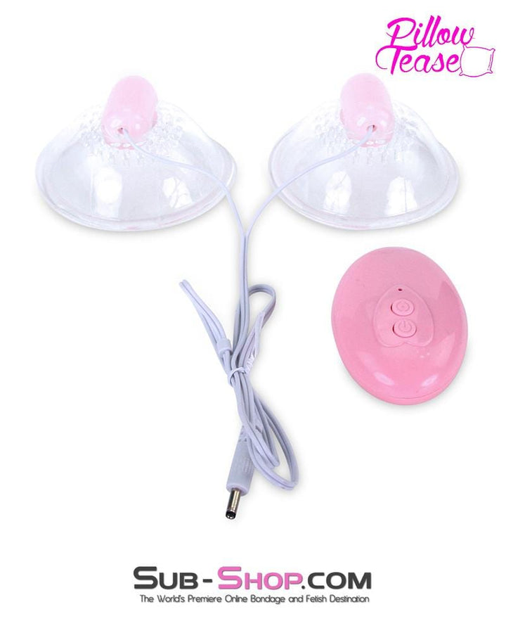 0182E      Pink Vibrating Nipple Stimulator Cups Nipple Suction   , Sub-Shop.com Bondage and Fetish Superstore