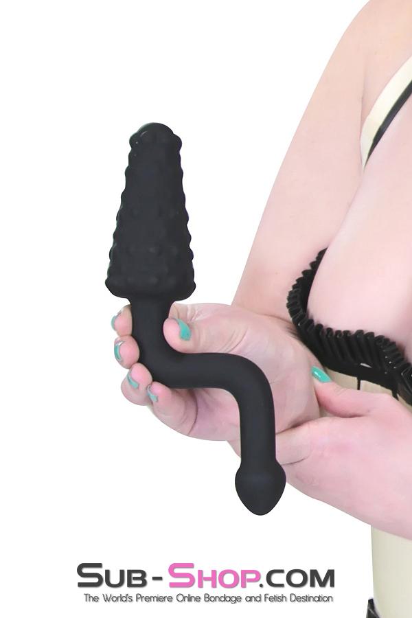 1832M      Big Black Crank Nubby Silicone Massager - LAST CHANCE - Final Closeout! Black Friday Blowout   , Sub-Shop.com Bondage and Fetish Superstore