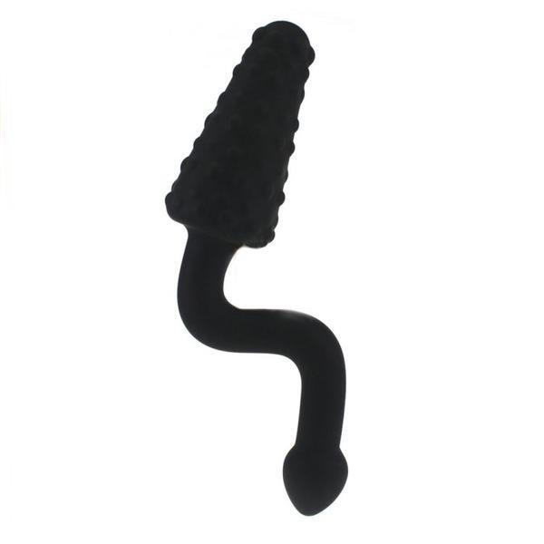 1832M      Big Black Crank Nubby Silicone Massager - LAST CHANCE - Final Closeout! Black Friday Blowout   , Sub-Shop.com Bondage and Fetish Superstore