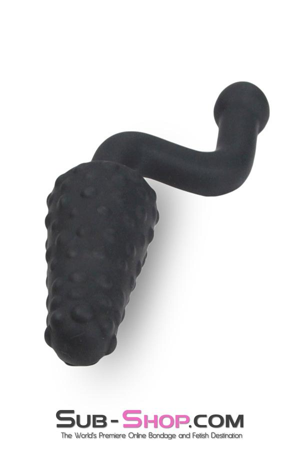 1832M      Big Black Crank Nubby Silicone Massager - LAST CHANCE - Final Closeout! Black Friday Blowout   , Sub-Shop.com Bondage and Fetish Superstore