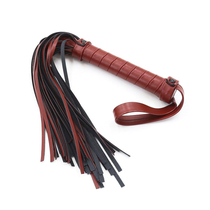 1835MQ      Bonded Leather 15” Red Room Pleasure Whip Whip   , Sub-Shop.com Bondage and Fetish Superstore