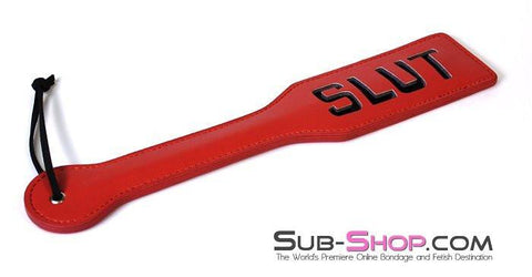1836LT      SLUT Paddle Slapper   , Sub-Shop.com Bondage and Fetish Superstore