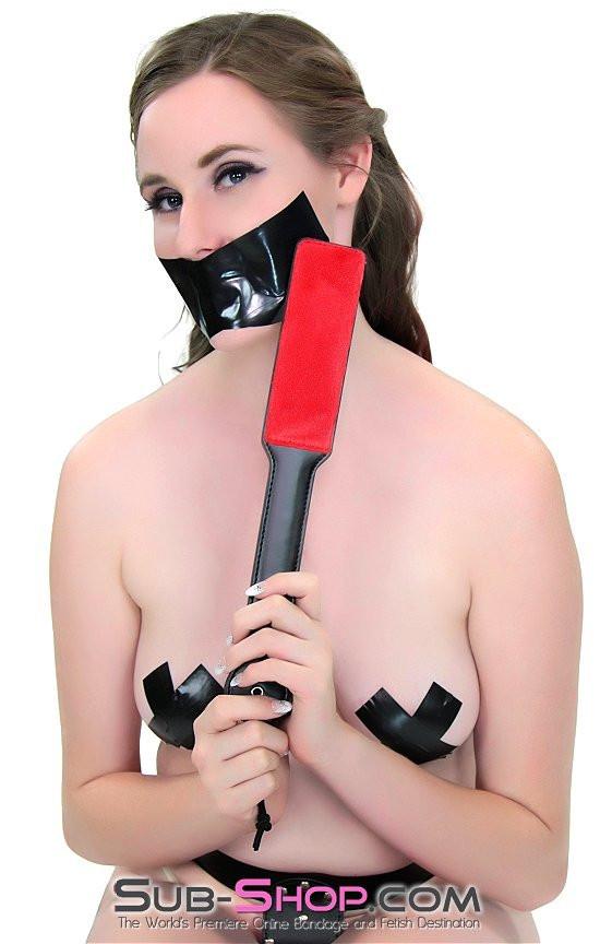 1838DL      Rosy Cheeks Fleece and Leatherette Two-Sided Slapper Paddle Slapper   , Sub-Shop.com Bondage and Fetish Superstore