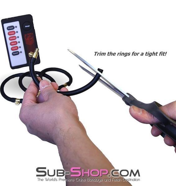 1850M      Electro-Stim Cock Rings with Controller Set Electro-Stim   , Sub-Shop.com Bondage and Fetish Superstore