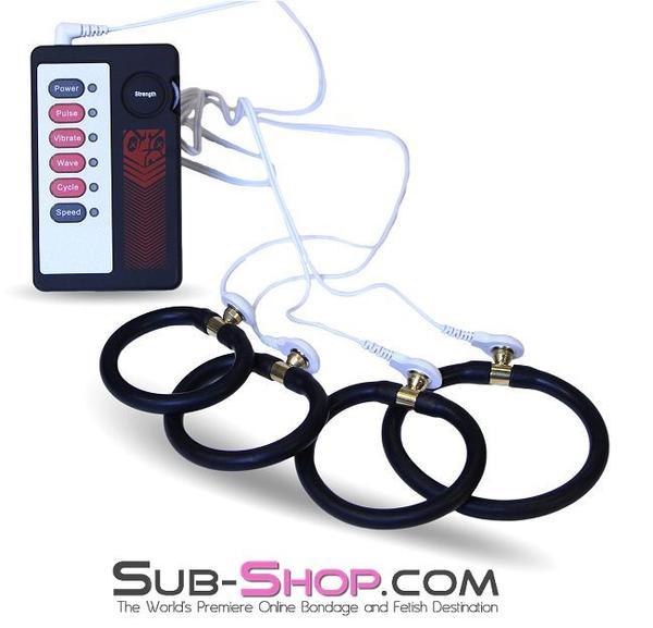 1850M      Electro-Stim Cock Rings with Controller Set Electro-Stim   , Sub-Shop.com Bondage and Fetish Superstore