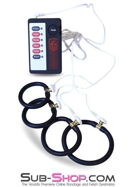 1850M      Electro-Stim Cock Rings with Controller Set Electro-Stim   , Sub-Shop.com Bondage and Fetish Superstore