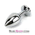 1853M      Chromed Aluminum Light Weight Rhinestone Crystal Tipped Butt Plug, Medium Butt Plug   , Sub-Shop.com Bondage and Fetish Superstore