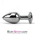 1853M      Chromed Aluminum Light Weight Rhinestone Crystal Tipped Butt Plug, Medium Butt Plug   , Sub-Shop.com Bondage and Fetish Superstore