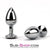 1853M      Chromed Aluminum Light Weight Rhinestone Crystal Tipped Butt Plug, Medium Butt Plug   , Sub-Shop.com Bondage and Fetish Superstore
