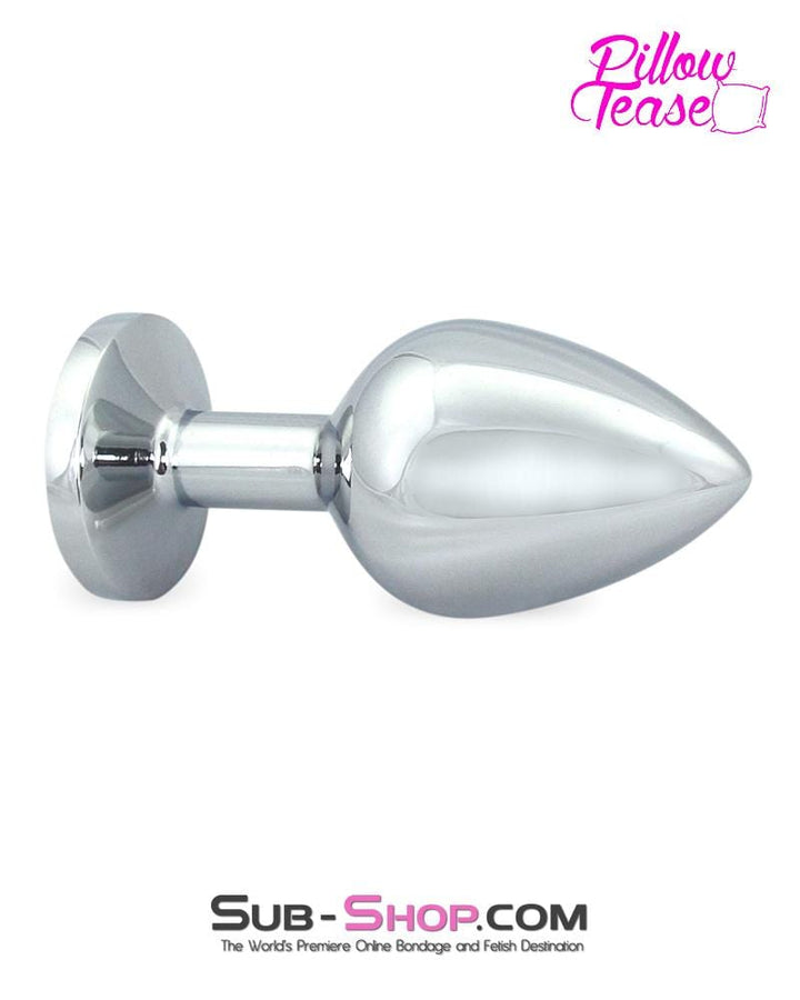 1853M      Chromed Aluminum Light Weight Rhinestone Crystal Tipped Butt Plug, Medium - MEGA Deal MEGA Deal   , Sub-Shop.com Bondage and Fetish Superstore