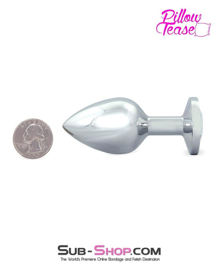 1853M      Chromed Aluminum Light Weight Rhinestone Crystal Tipped Butt Plug, Medium - MEGA Deal MEGA Deal   , Sub-Shop.com Bondage and Fetish Superstore