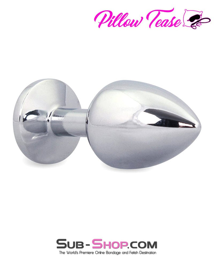 1853M      Chromed Aluminum Light Weight Rhinestone Crystal Tipped Butt Plug, Medium - MEGA Deal MEGA Deal   , Sub-Shop.com Bondage and Fetish Superstore