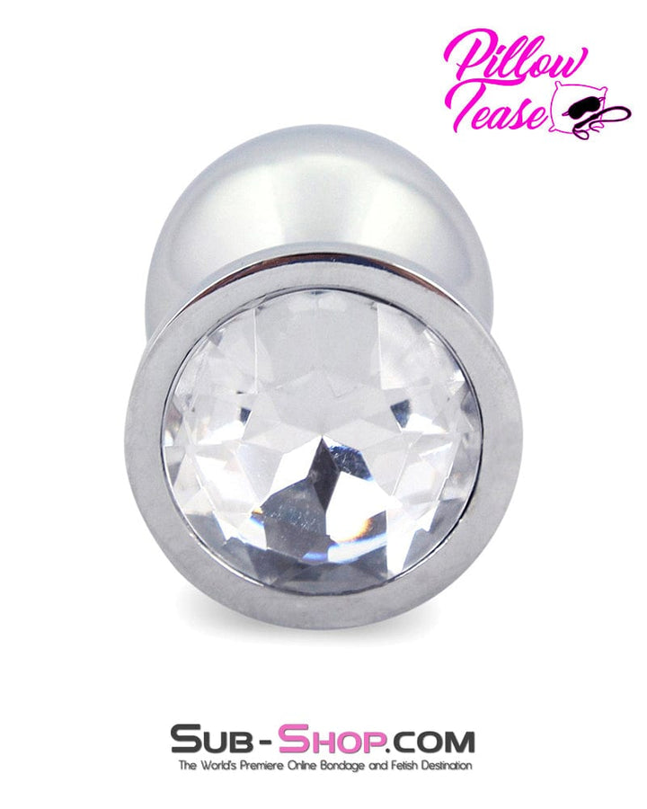 1853M      Chromed Aluminum Light Weight Rhinestone Crystal Tipped Butt Plug, Medium - MEGA Deal MEGA Deal   , Sub-Shop.com Bondage and Fetish Superstore