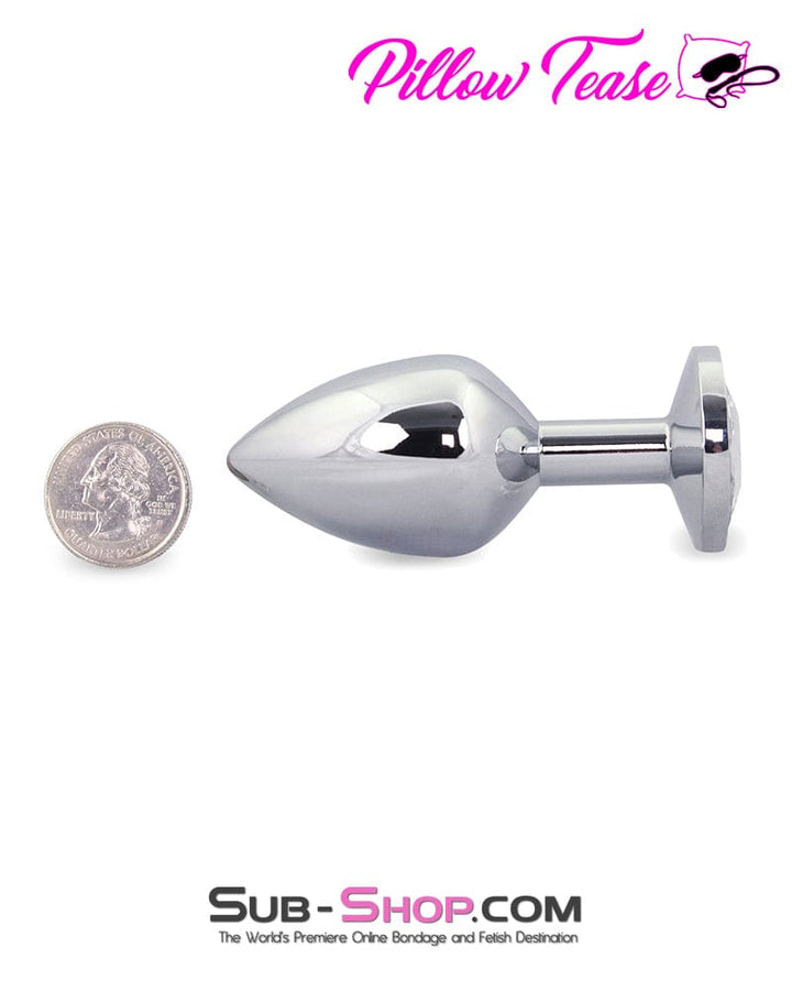 1853M      Chromed Aluminum Light Weight Rhinestone Crystal Tipped Butt Plug, Medium - MEGA Deal MEGA Deal   , Sub-Shop.com Bondage and Fetish Superstore