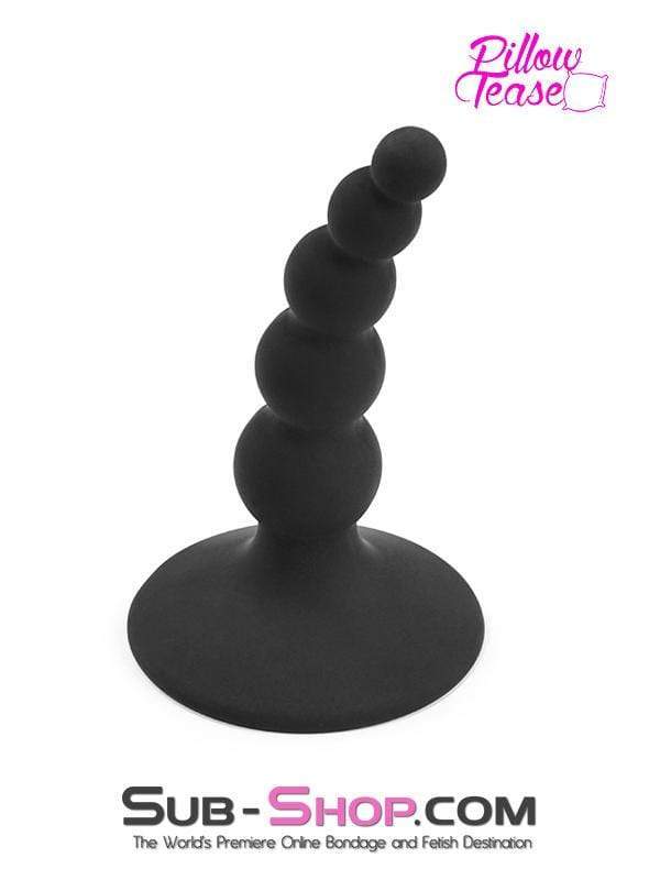 1856M      Graduated Small Beaded Silicone Anal Plug with Suction Cup Base - MEGA Deal MEGA Deal   , Sub-Shop.com Bondage and Fetish Superstore