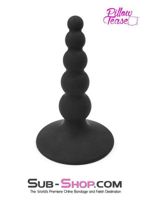 1856M      Graduated Small Beaded Silicone Anal Plug with Suction Cup Base - MEGA Deal MEGA Deal   , Sub-Shop.com Bondage and Fetish Superstore