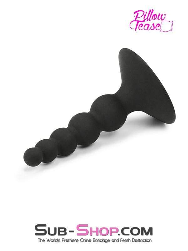 1856M      Graduated Small Beaded Silicone Anal Plug with Suction Cup Base - MEGA Deal MEGA Deal   , Sub-Shop.com Bondage and Fetish Superstore