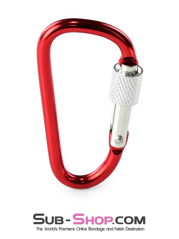 1862F      Red Locking Spring Snap Bondage Gear Clip - LAST CHANCE - Final Closeout! MEGA Deal   , Sub-Shop.com Bondage and Fetish Superstore