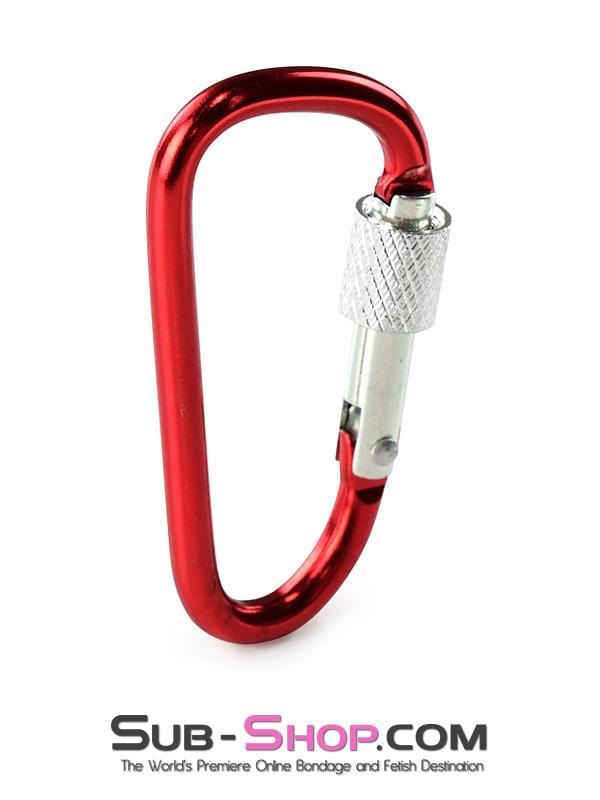1862F      Red Locking Spring Snap Bondage Gear Clip - LAST CHANCE - Final Closeout! MEGA Deal   , Sub-Shop.com Bondage and Fetish Superstore