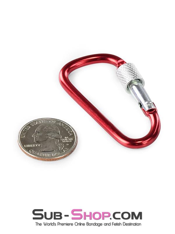 1862F      Red Locking Spring Snap Bondage Gear Clip - LAST CHANCE - Final Closeout! MEGA Deal   , Sub-Shop.com Bondage and Fetish Superstore