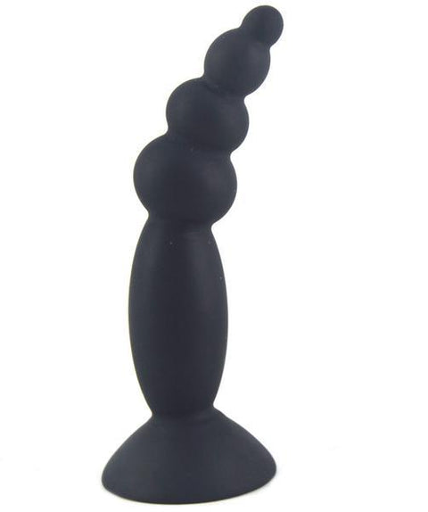 1865M      Mini Beaded Silicone Anal Training Plug with Suction Cup Base - LAST CHANCE - Final Closeout! Black Friday Blowout   , Sub-Shop.com Bondage and Fetish Superstore