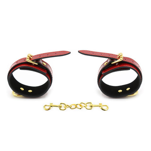 1870MQ      Candy Apple Gold Standard Ankle Cuffs - MEGA Deal MEGA Deal   , Sub-Shop.com Bondage and Fetish Superstore