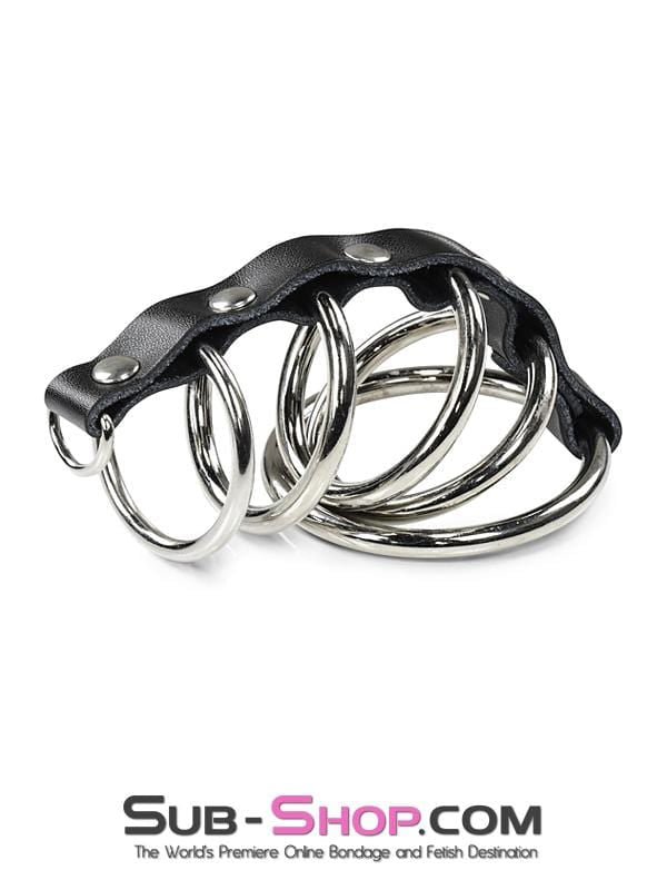 1878DL      5 Rings Gates of Hell Cock & Ball Bondage Set - MEGA Deal Black Friday Blowout   , Sub-Shop.com Bondage and Fetish Superstore