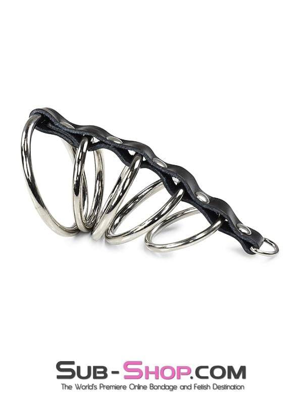 1878DL      5 Rings Gates of Hell Cock & Ball Bondage Set - MEGA Deal Black Friday Blowout   , Sub-Shop.com Bondage and Fetish Superstore