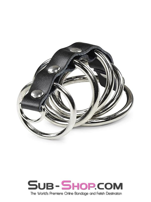 1878DL      5 Rings Gates of Hell Cock & Ball Bondage Set - MEGA Deal Black Friday Blowout   , Sub-Shop.com Bondage and Fetish Superstore