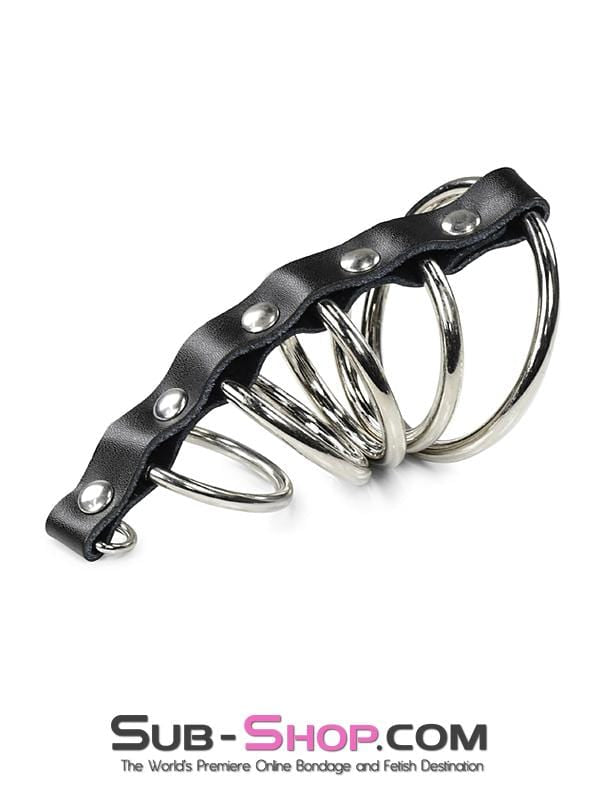 1878DL      5 Rings Gates of Hell Cock & Ball Bondage Set - MEGA Deal Black Friday Blowout   , Sub-Shop.com Bondage and Fetish Superstore