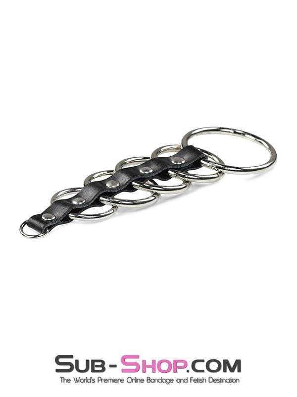 1878DL      5 Rings Gates of Hell Cock & Ball Bondage Set - MEGA Deal Black Friday Blowout   , Sub-Shop.com Bondage and Fetish Superstore