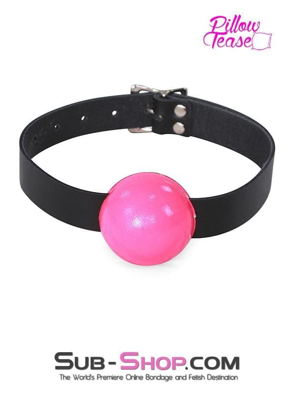 1880A-SIS      Sissy Boi Bondage Gear 2" Sissy Humiliation Large Ball Gag, Bright Pink Sissy   , Sub-Shop.com Bondage and Fetish Superstore