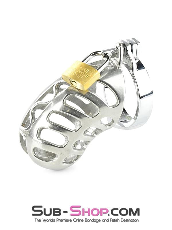 1884AR      Stainless Steel Cock & Ball Locking Male Chastity System Chastity   , Sub-Shop.com Bondage and Fetish Superstore