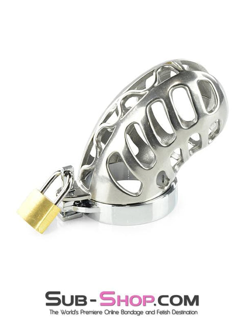 1884AR      Stainless Steel Cock & Ball Locking Male Chastity System Chastity   , Sub-Shop.com Bondage and Fetish Superstore