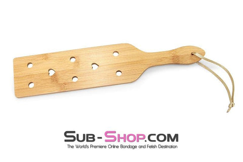 1888RS      Drilled Wooden Spanking Paddle with Heart Cutouts Paddle   , Sub-Shop.com Bondage and Fetish Superstore