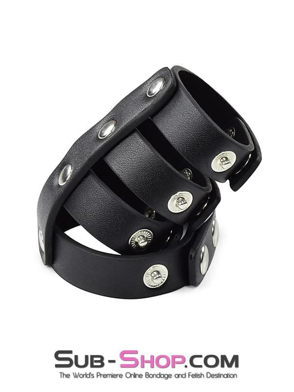 1936DL      Leather 4 Strap Adjustable Cock & Ball Harness Cock Cage   , Sub-Shop.com Bondage and Fetish Superstore