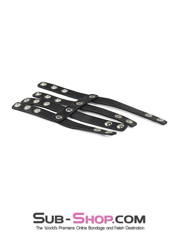 1936DL      Leather 4 Strap Adjustable Cock & Ball Harness Cock Cage   , Sub-Shop.com Bondage and Fetish Superstore